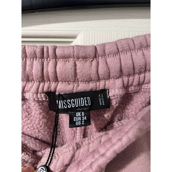 Missguided Women Pants Fleece Warm Joggers  Pink Size  2 - Picture 6 of 12